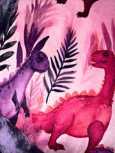 Load image into Gallery viewer, Hot Purple Pink Dinos Lovey Size