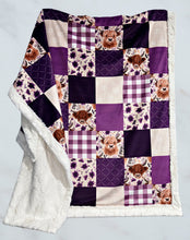 Load image into Gallery viewer, Faux Quilt Highland Cow XL Adult Size