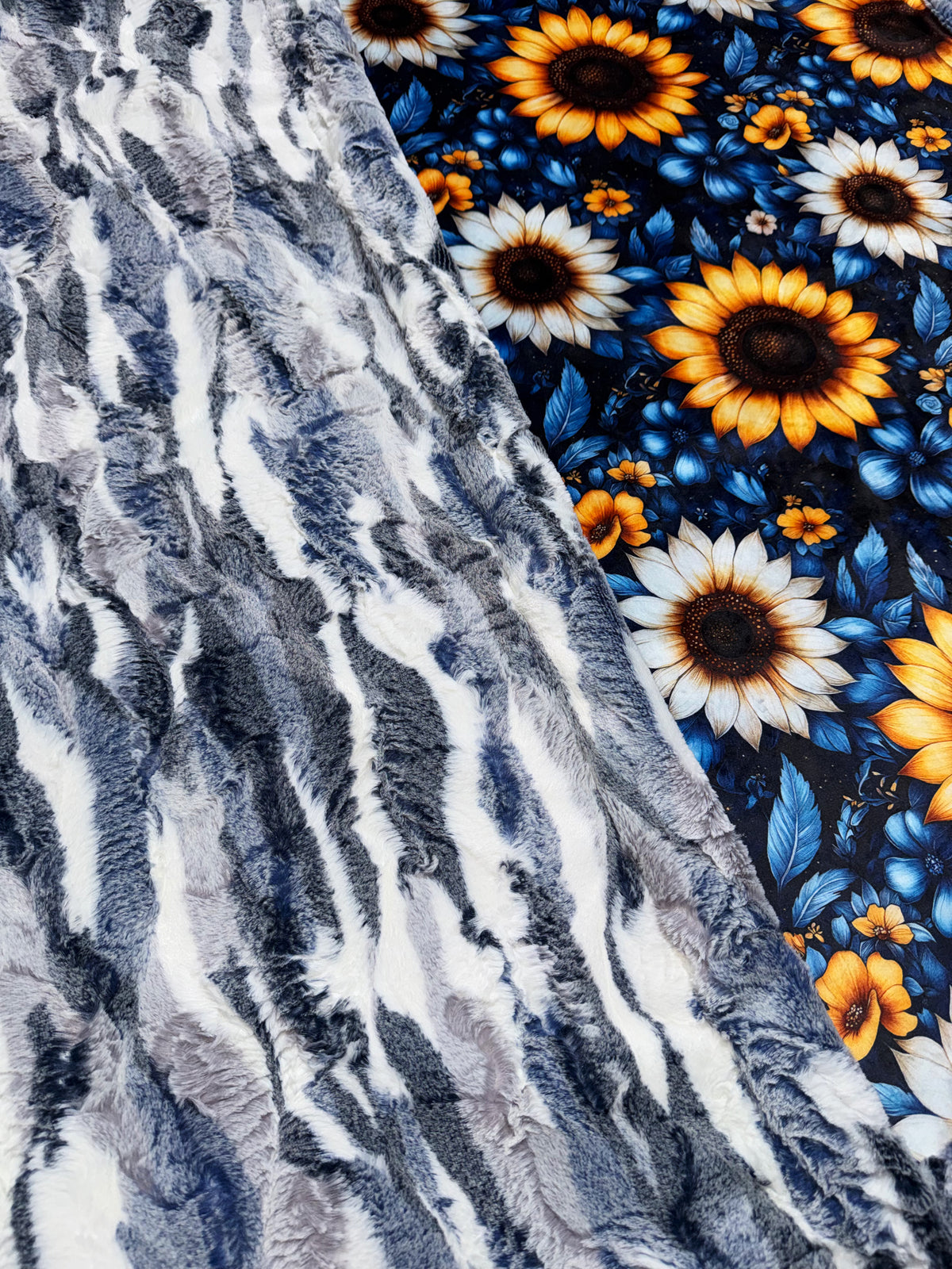 Navy + Sunflowers XL Crib Size