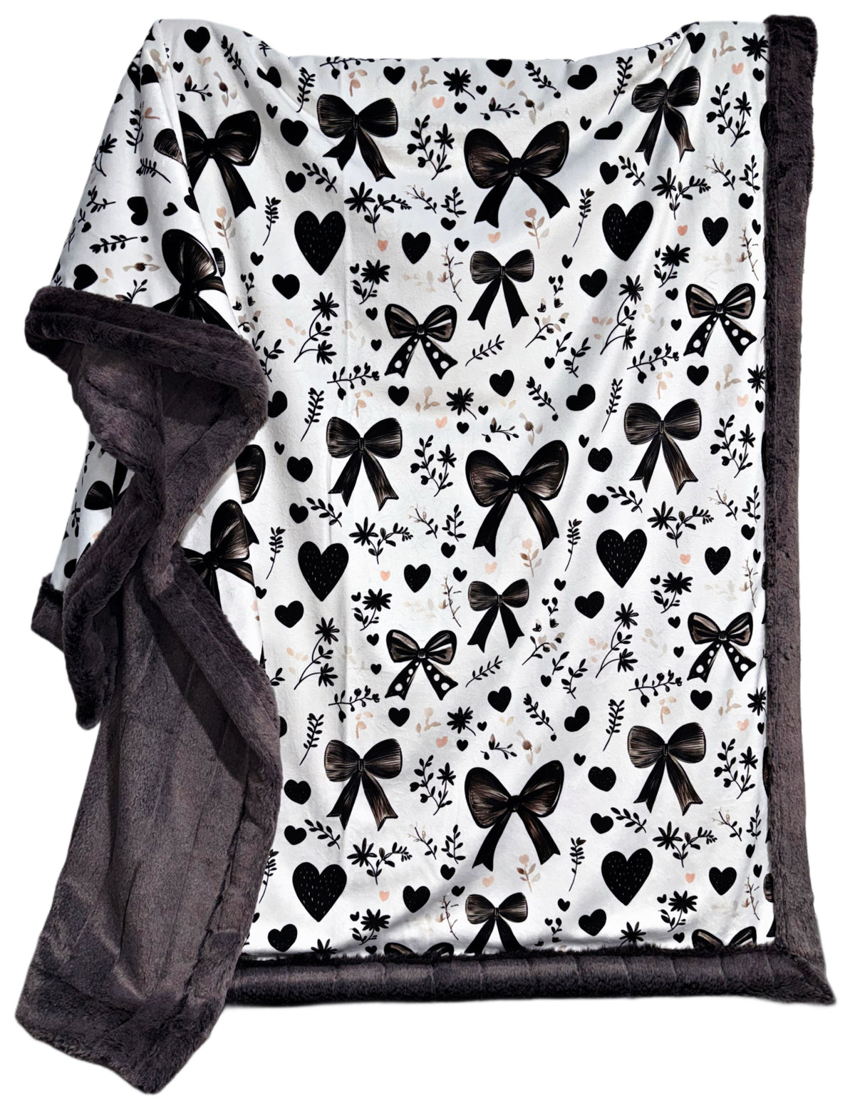 Extra Luxe Graphite Frosted Sydney + Black Bows XL Adult Size