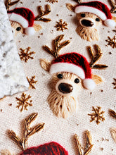 Load image into Gallery viewer, Faux Embroidered Christmas Deer XL Adult Size