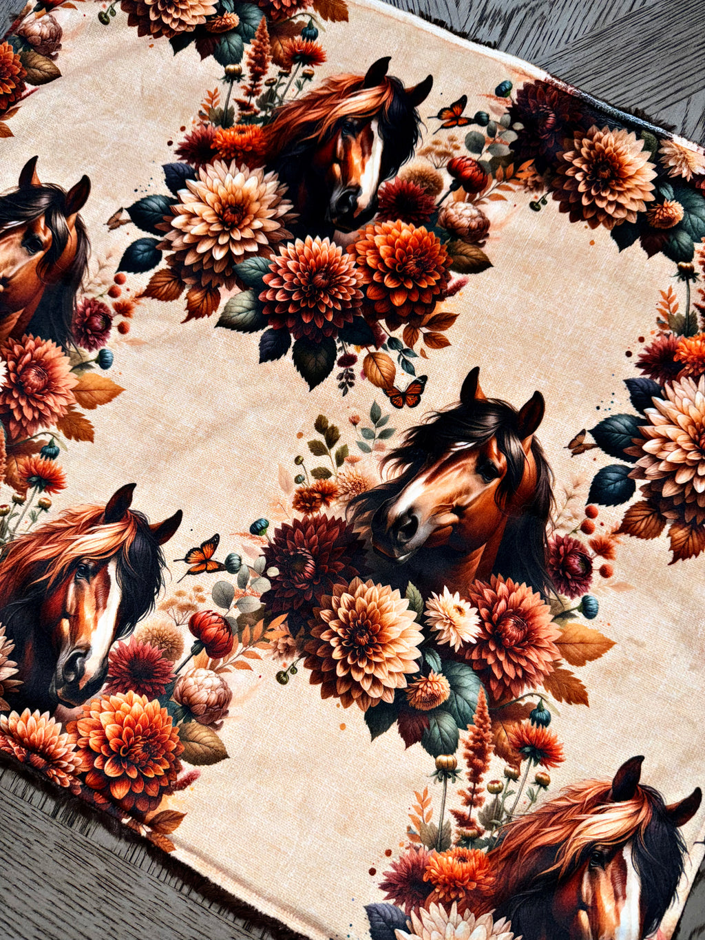 Floral Horse Lovey Size