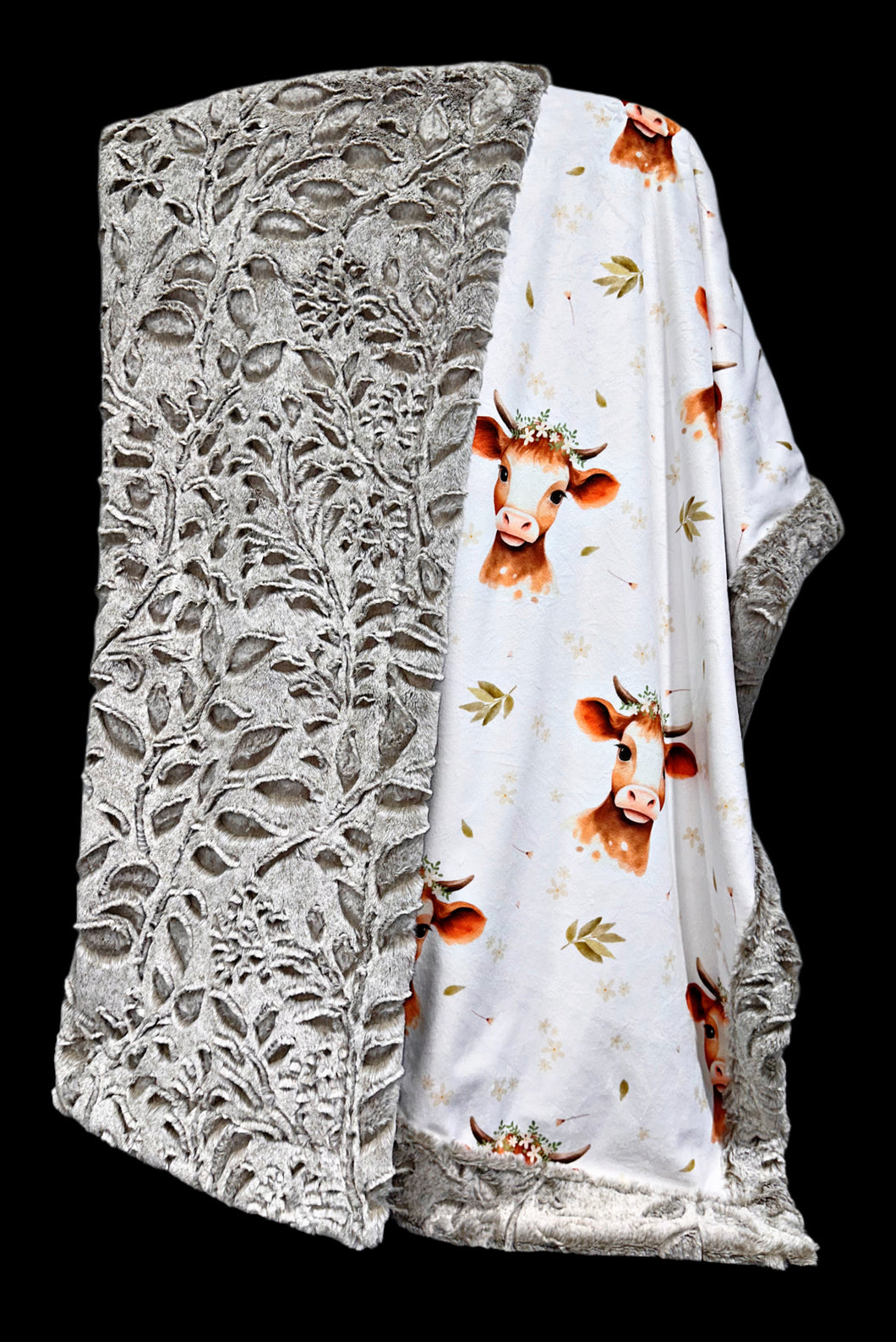 Floral Pretty Cows XL Adult Size