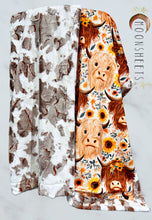 Load image into Gallery viewer, Floral Highland Cows XL Adult Size