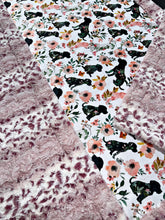 Load image into Gallery viewer, Floral Pups Throw Size