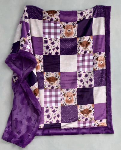 Purple Highland Cow XL Adult Size