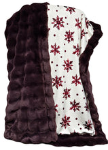 Load image into Gallery viewer, Merlot Snowflakes On Raisin Rum Powder Puff  XL Adult Size