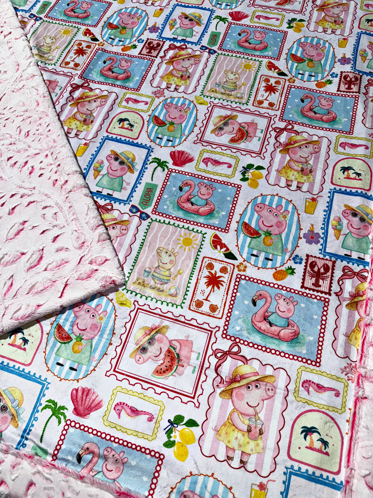 Pink Piggies Throw Size
