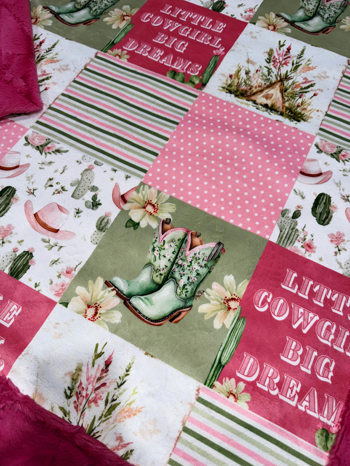 Little Cowgirl Throw Size