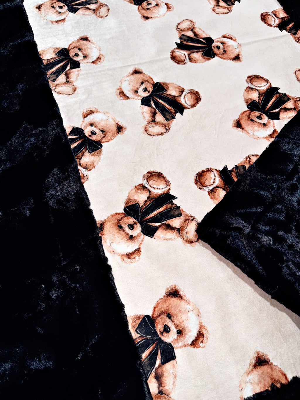 Velvet Teddy Throw Size