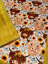 Load image into Gallery viewer, Extra luxe Highland Cows Sunflowers Xl Adult