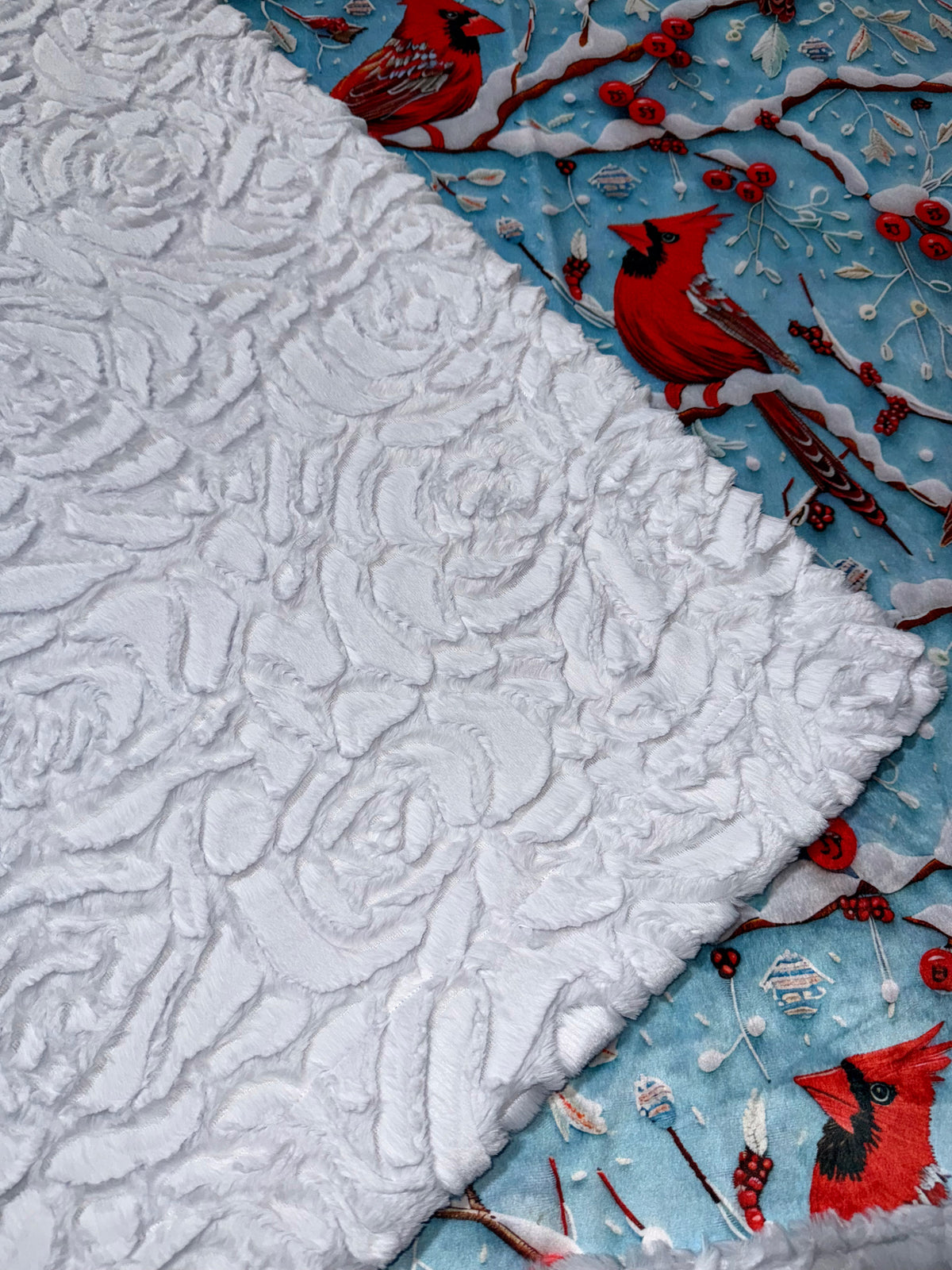 Snowy Cardinals  XL Adult Size