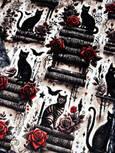 Load image into Gallery viewer, Black Cats, Roses, + Books XL Adult Size