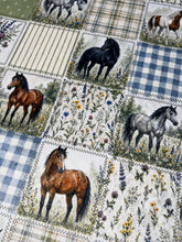 Load image into Gallery viewer, Extra Luxe Glazed Sand Dollar Encore + Country Horses Faux Quilt XL Adult Size