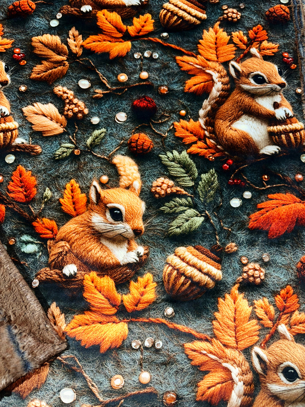 Autumn Squirrels XL Adult Size