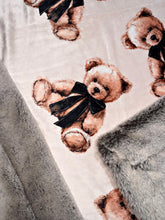 Load image into Gallery viewer, Velvet Teddy + Chocolate Baby Seal Throw Size