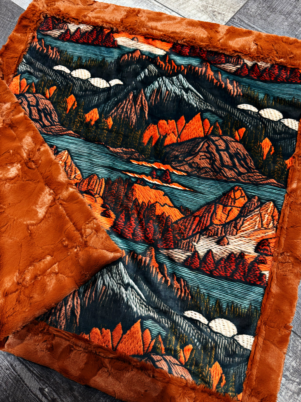 Embroidered Mountains Baby Size