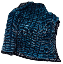 Load image into Gallery viewer, Extra Luxe Dolce Milan Neptune + Black Poppy Throw Size