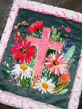 Load image into Gallery viewer, Floral Cross Lovey Size