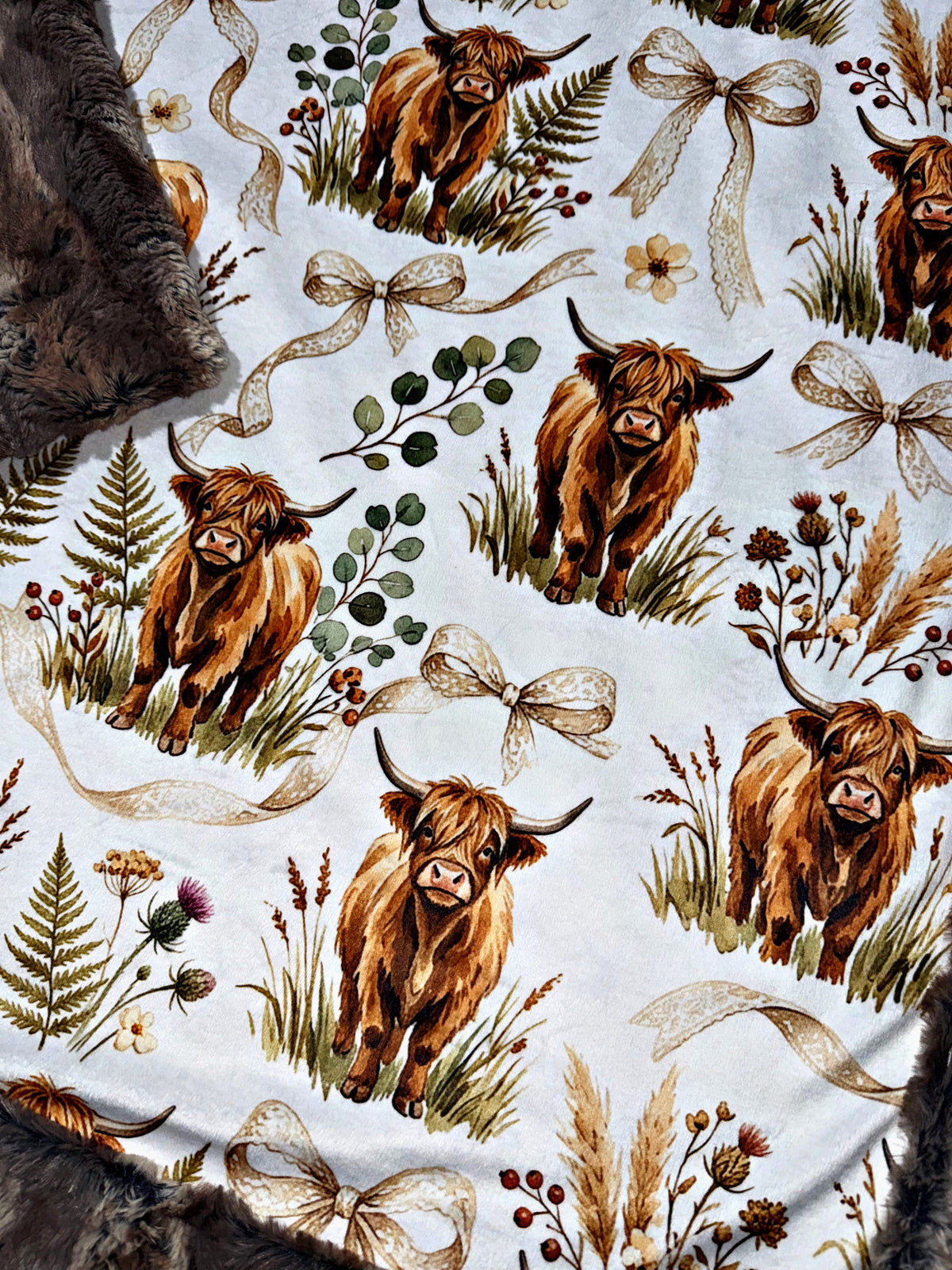 Pretty Highland Cows - Driftwood Wild Rabbit XL Adult Size