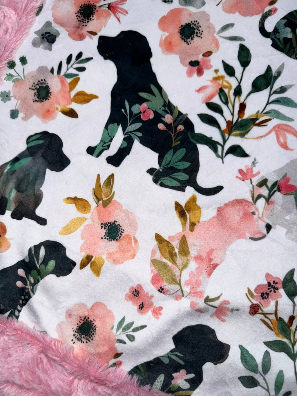 Floral Pups Lovey Size