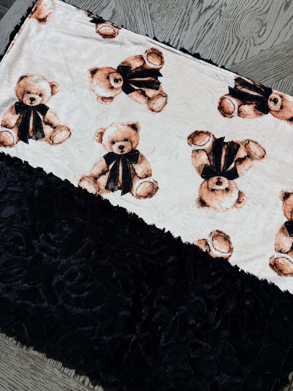 Velvet Bow Teddy Bears Baby Size