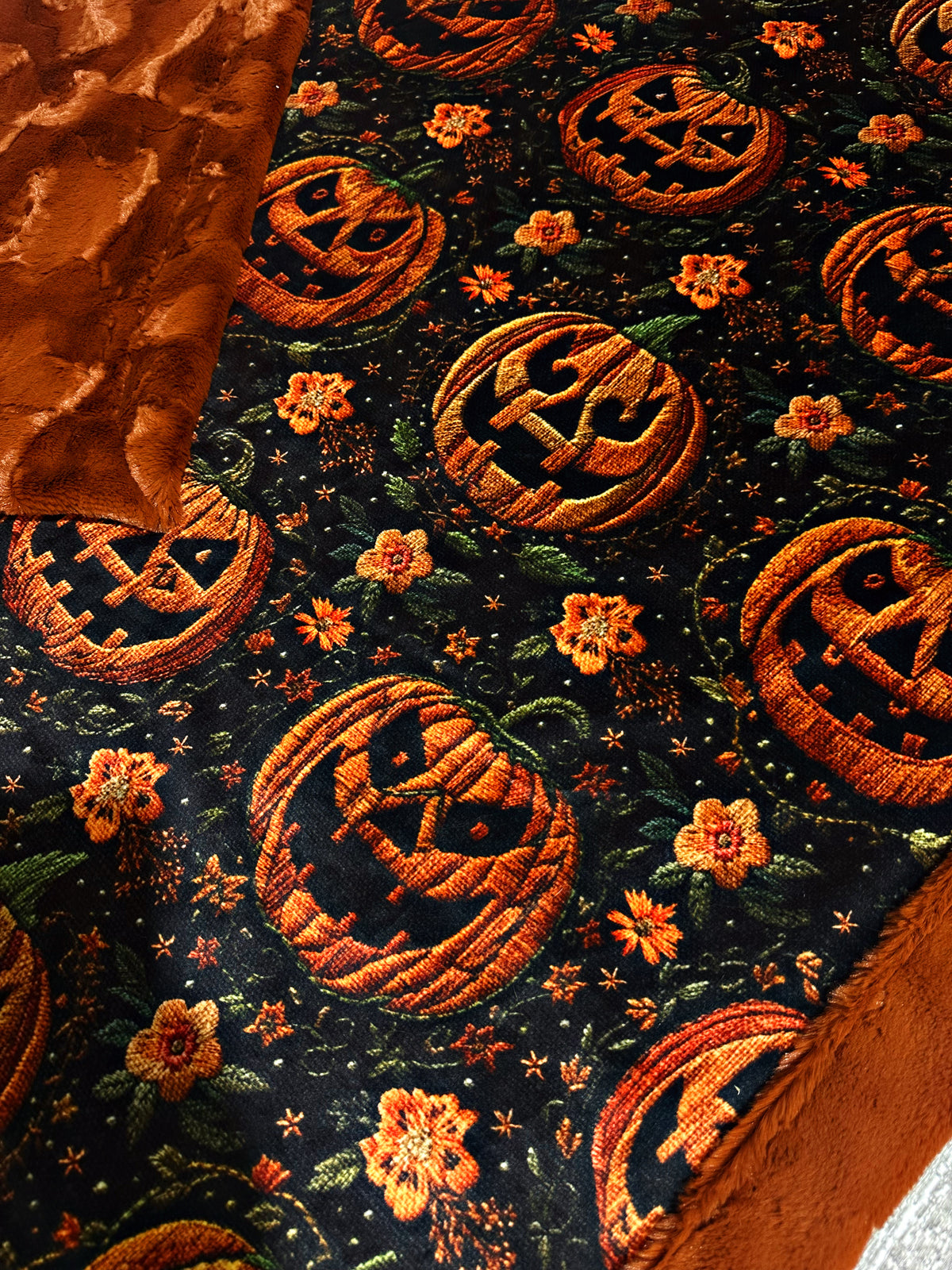 Embroidered Pumpkins XL Adult Size