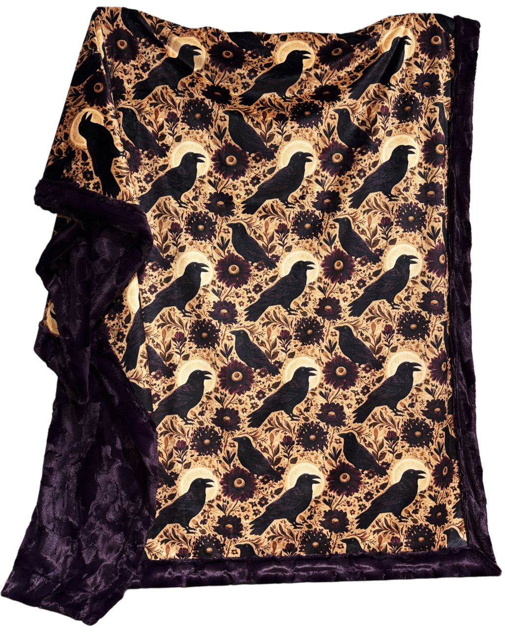 Floral Plum Ravens Xl Adult