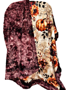 Fancy Floral Pumpkins XL Adult Size