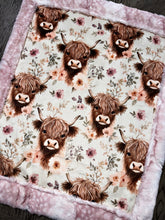 Load image into Gallery viewer, Floral Highland Cows Lovey Size