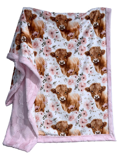 Floral Highland Cows XL Adult Size