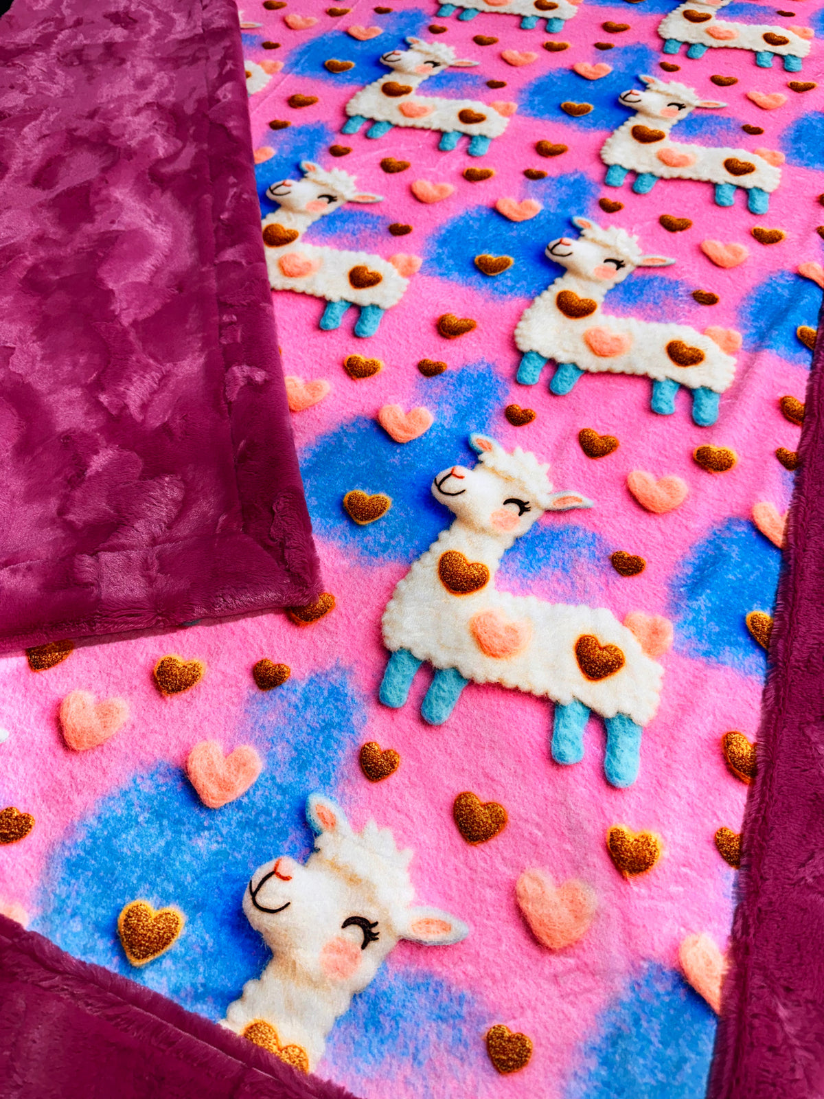 Cotton Candy Llamas XL Adult Size