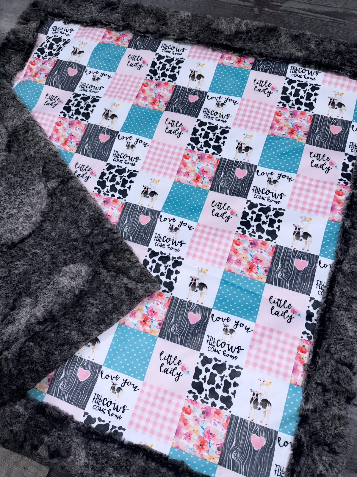 Farm Girl Lovey Size + Burp Cloth