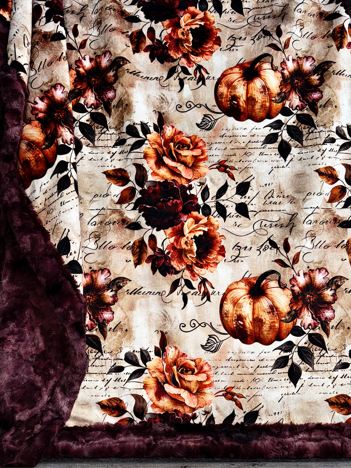 Fancy Floral Pumpkins XL Adult Size