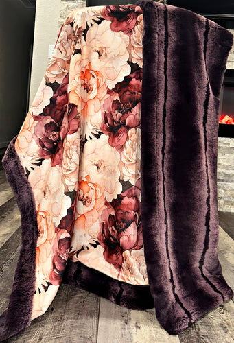 Extra Luxe Wine + Creme Florals XL Adult Size