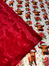 Load image into Gallery viewer, Poinsettia Highland Cows XL Adult Size