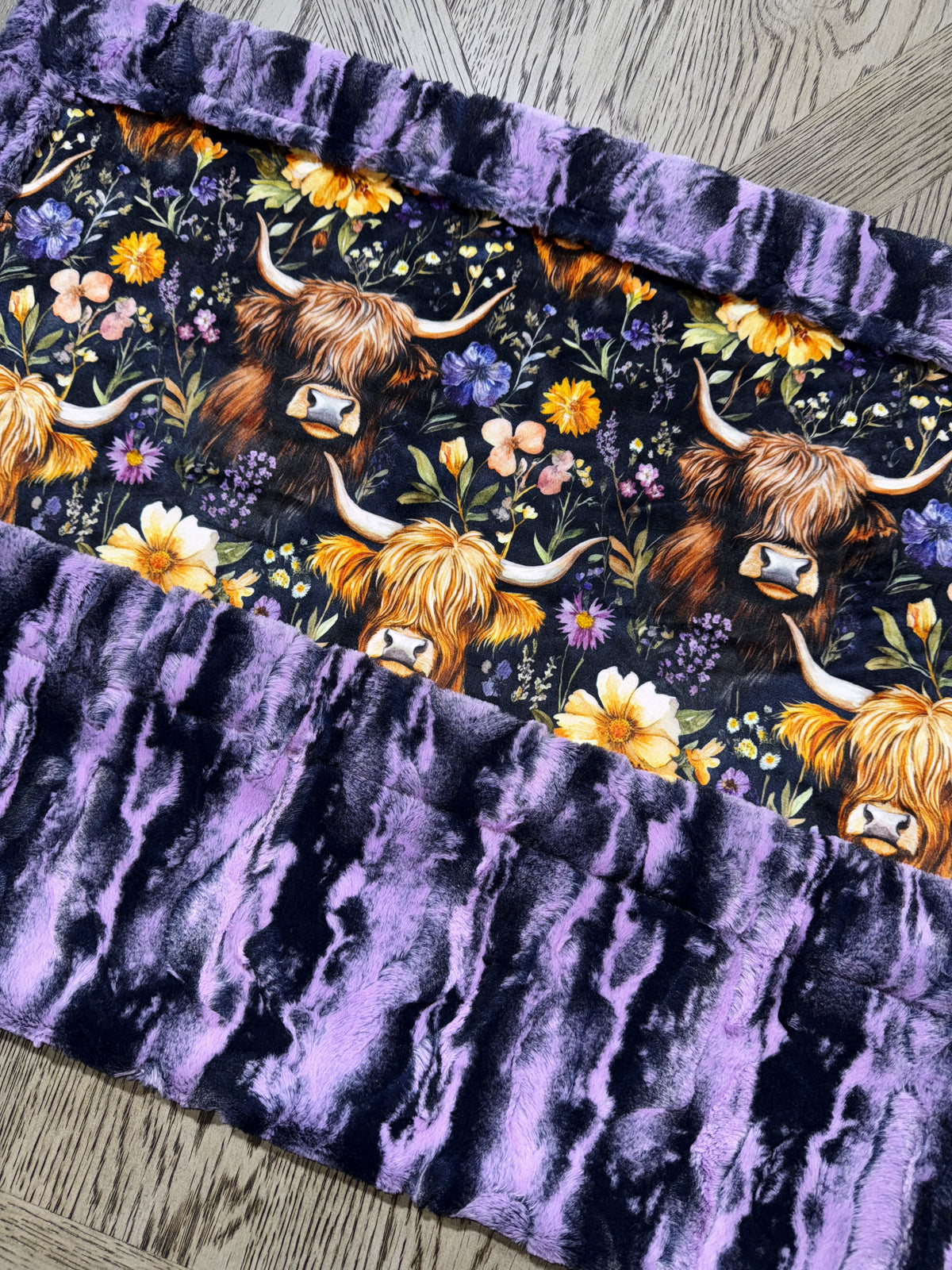 Violet Highland Cows Baby Size