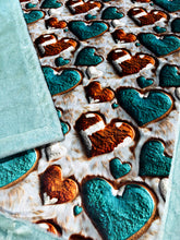 Load image into Gallery viewer, Extra Luxe Agave Glazed Encore + Hide Hearts Throw