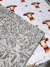 Load image into Gallery viewer, Floral Pretty Cows XL Adult Size