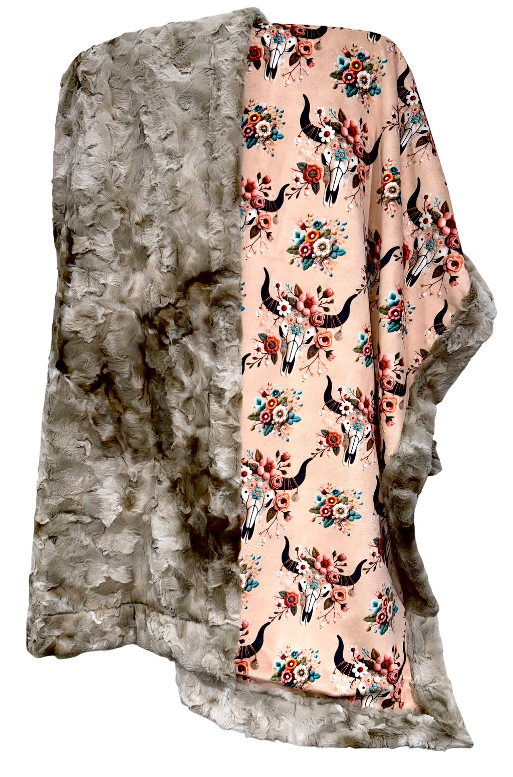 Boho Floral Skull XL Adult Size