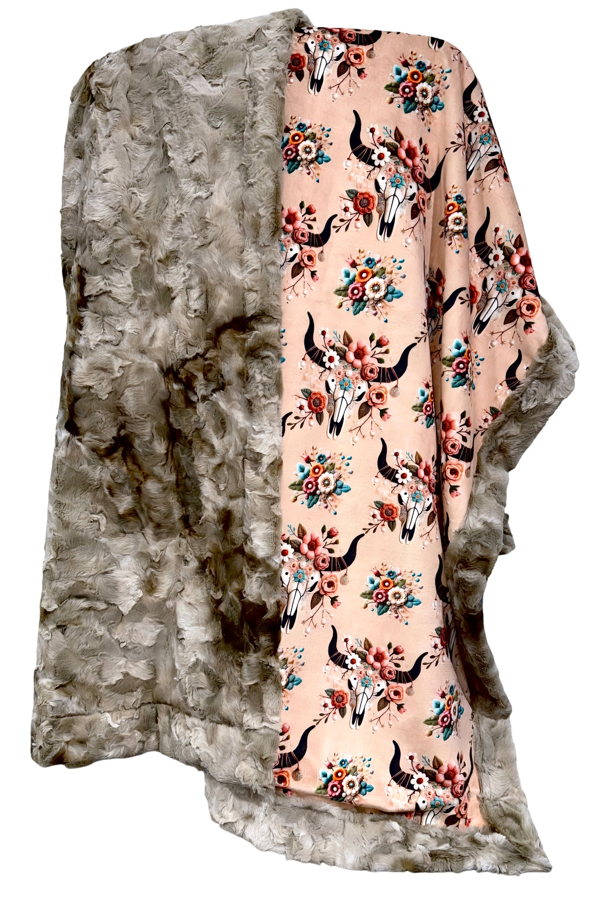 Boho Floral Skull XL Adult Size