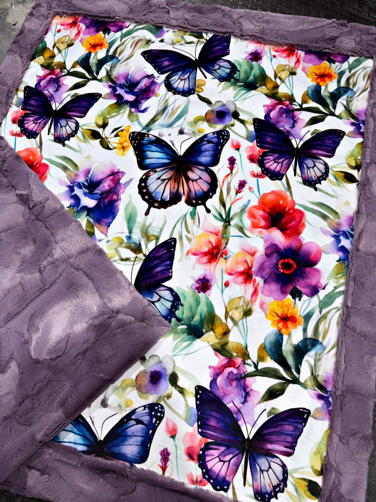 Violet Butterflies Baby Size