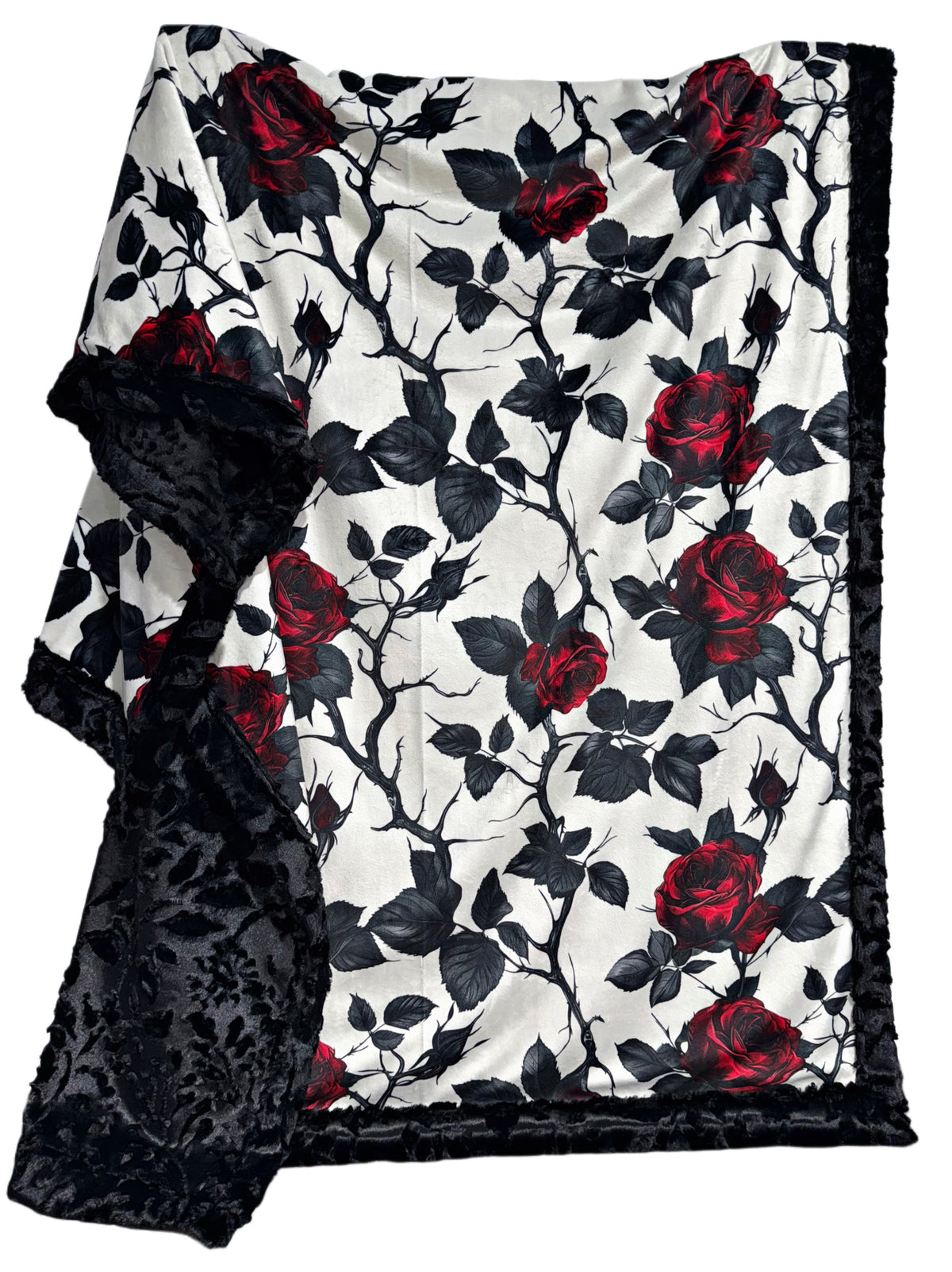 Vintage Red Roses + Black Poppy Xl Adult