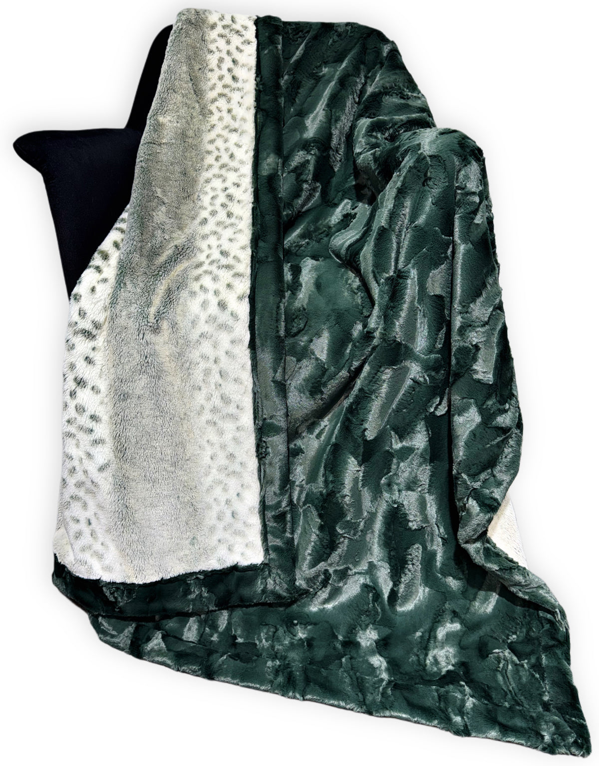 Extra Luxe Alaskan Ivy Bunny + Forest Hide Throw Size