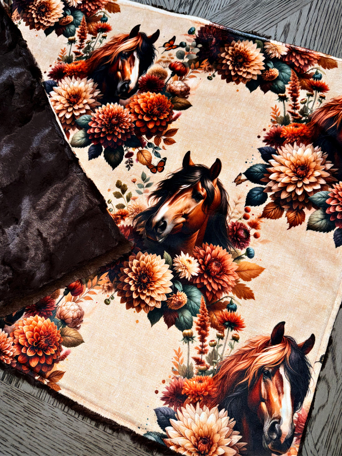 Floral Horse Lovey Size