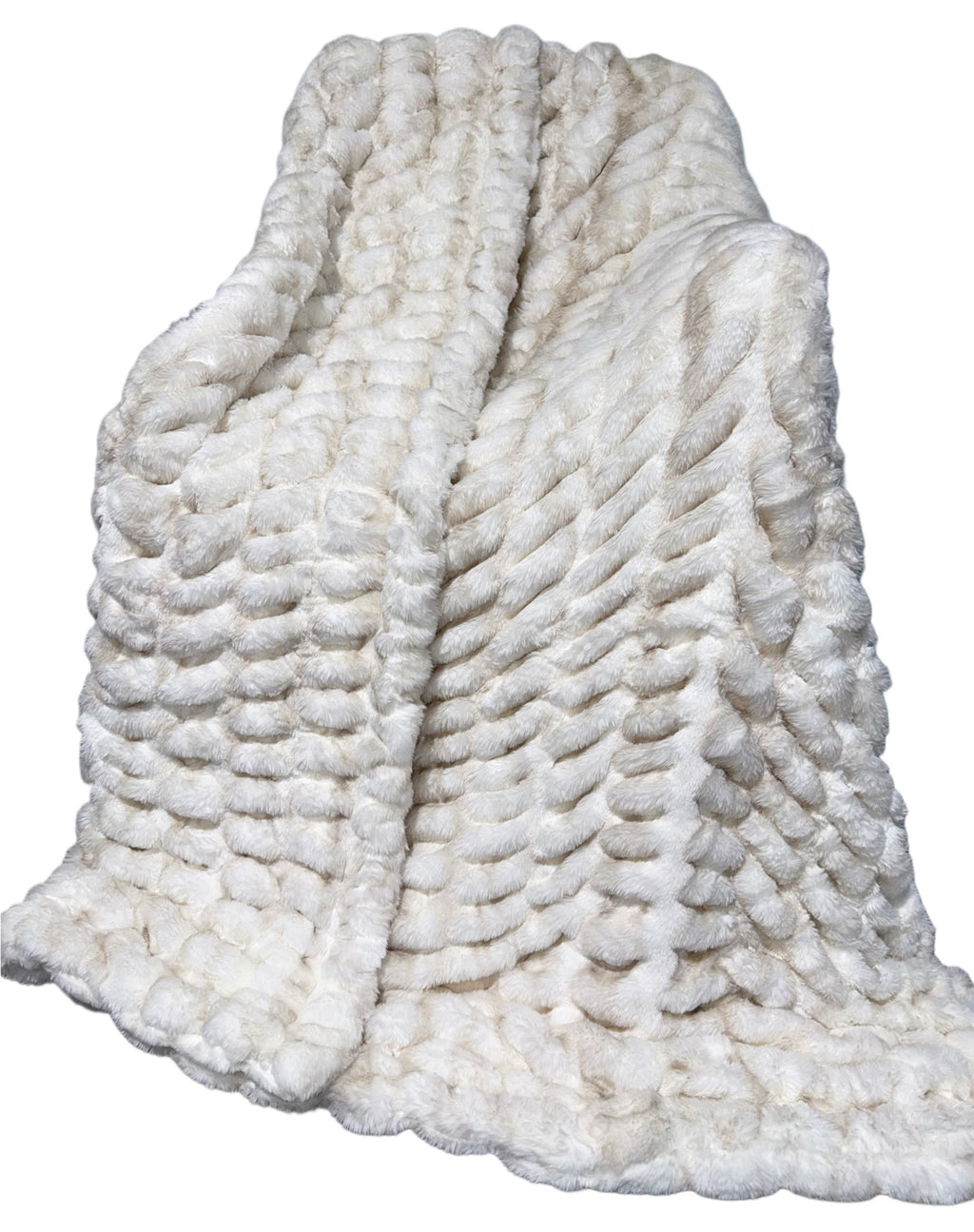 Milan Enzo Vanilla Cream Double Extra Luxe Throw Size