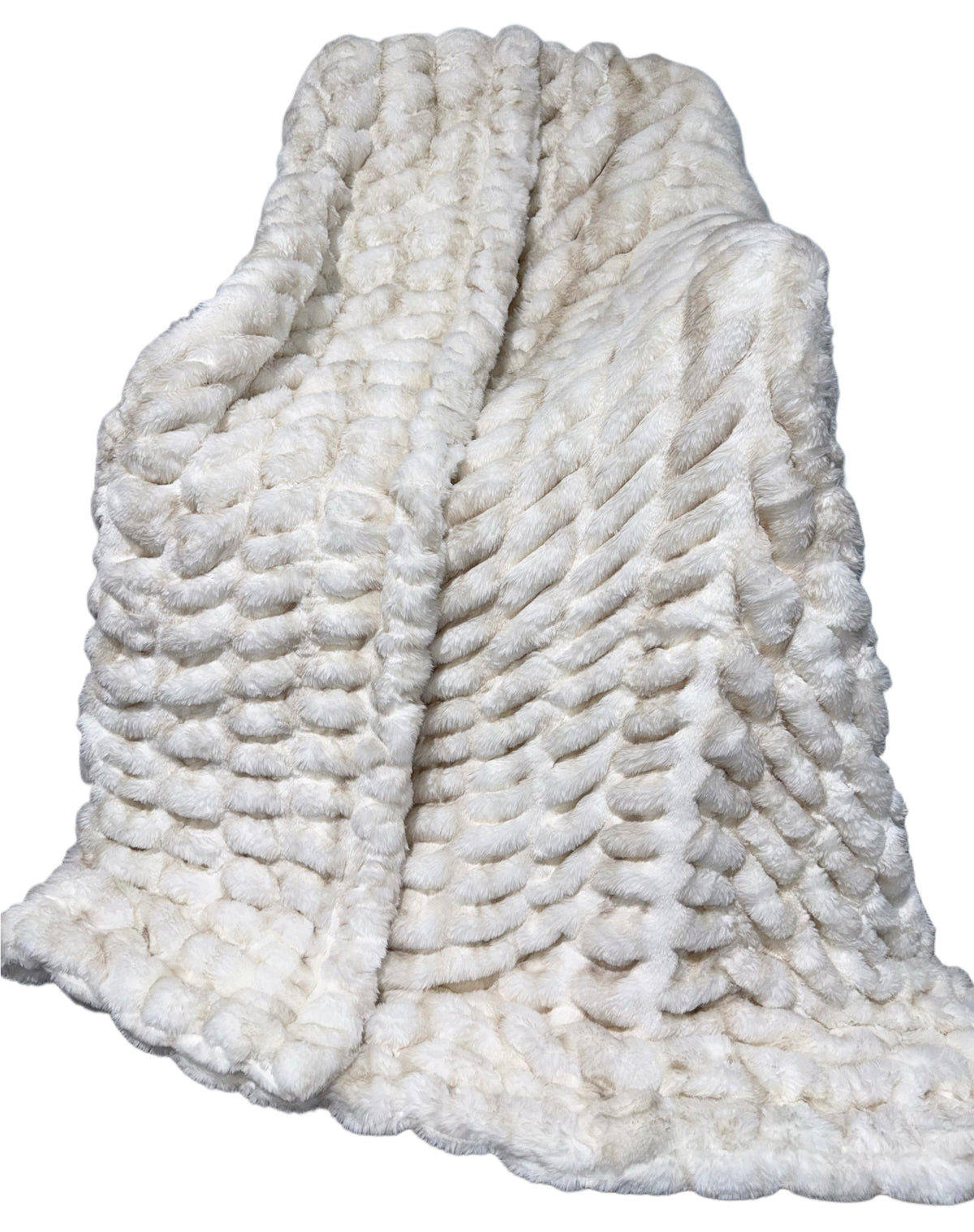 Milan Enzo Vanilla Cream Double Extra Luxe Throw Size