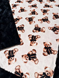 Velvet Teddy Throw Size