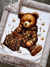 Load image into Gallery viewer, Extra Luxe Sand Dollar Frosted Sydney + Designer Teddy Lovey Size