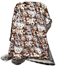 Load image into Gallery viewer, Cuddle Teddy Bears Extra Luxe Throw Size